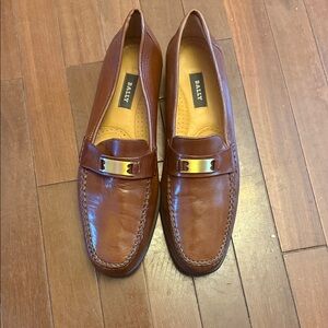 Bally Men's Tan Leather Slip-On Loafers